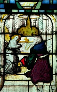 Zacharias and the Angel in the Temple by English School